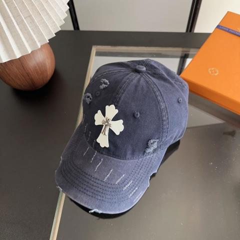Кепка Chrome Hearts  винтажный потертый дизайн  свободный стиль  повседневная бейсболка  мода 2026