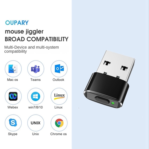1 Шт Мини-мышь Jiggler Plug-And-Play USB-Устройство для перемещения мыши Для предотвращения перехода в спящий режим Поддерживает многодорожечную виртуальную мышь