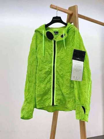 Stone Island Spring Nylon Zip Hooded Jacket Green Note Tall And Weight