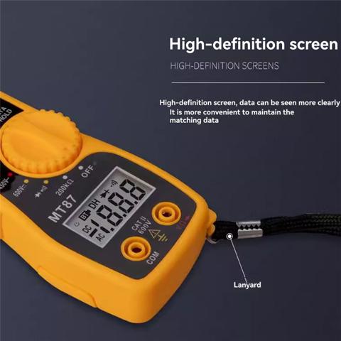 MT87 Клещевой измеритель Цифровой амперметр переменного/постоянного напряжения Мультиметр Тестер сопротивления Автоматический диапазон