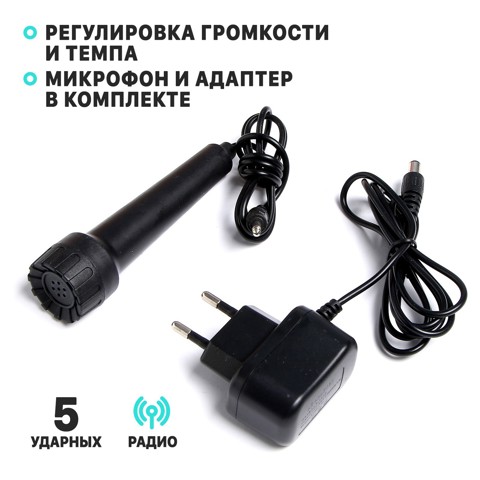 Синтезатор 'Маленький музыкант', с микрофоном, 49 клавиш, цвет чёрный