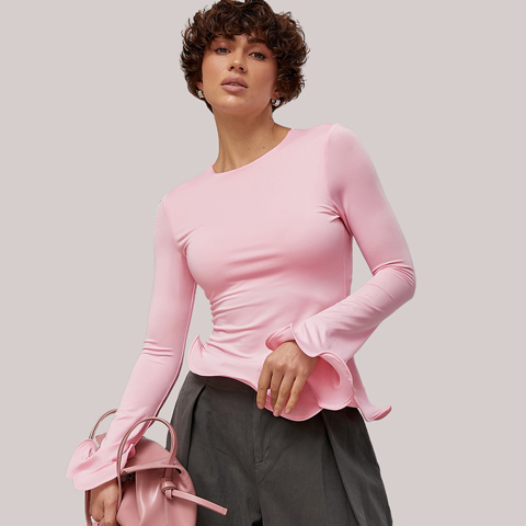 Женские Футболки Linad Street Chic Абрикосовые