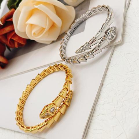 Браслет-змея BVLGARI новинка 2026 золото серебро латунь изысканный дизайн ручная работа стильный аксессуар