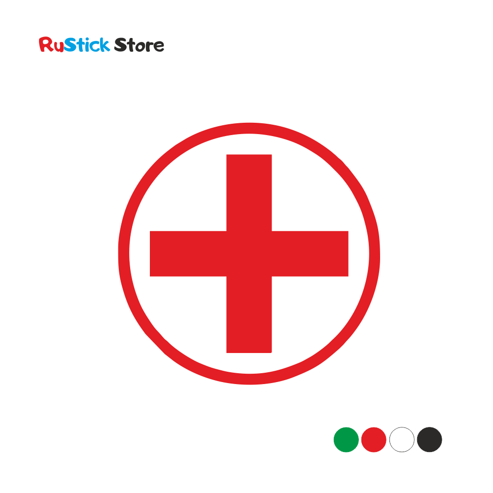 

Медицинский красный крест, наклейка на автомобиль, шкаф, стену, стекло, дверь (без фона)