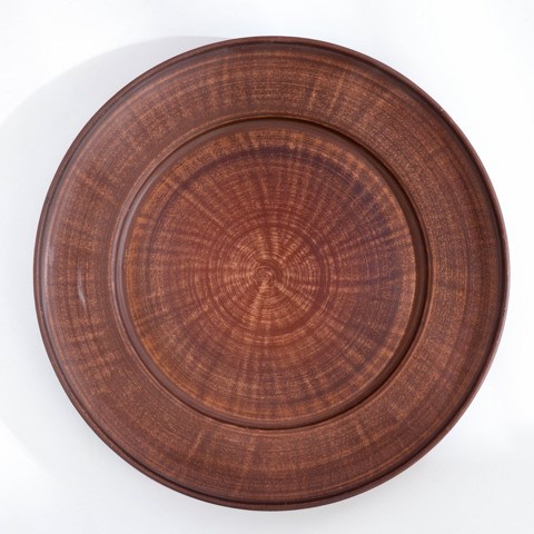 4 шт. Тарелка 'Гладкий', d25 см, красная глина