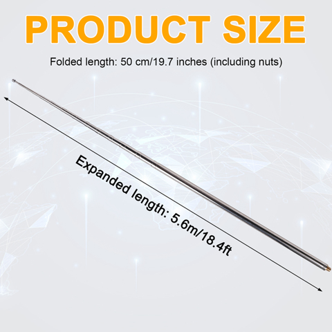 Штыревая тяговая антенна длиной 5,6 М для высокочастотного радио Положительная V-образная антенна GP-антенна Телескопическая антенна Коротковолновая антенна DIY M10