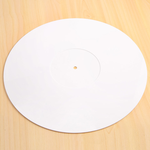 Акриловый коврик для проигрывателя виниловых пластинок - Толщина 2,5 Мм обеспечивает более плотные басы - 12-дюймовый коврик для проигрывателя пластинок (белый)