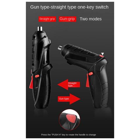 Бытовая электрическая отвертка Перезаряжаемая беспроводная ударная дрель Мини-Аккумуляторная электрическая дрель-шуруповерт Набор отверток