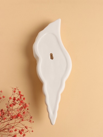 2 шт. Декор настенный-ваза, панно TAKE IT EASY 'Ракушка', 28x10.3 см, белый