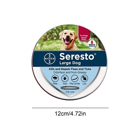 Ошейник от блох и клещей Serestos для домашних животных, Большой, 70 см, Синяя этикетка