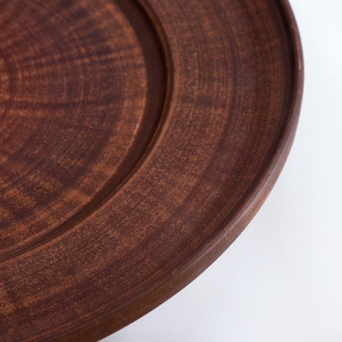 4 шт. Тарелка 'Гладкий', d25 см, красная глина