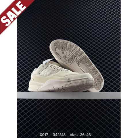 Air Jordan 4 Retro Flight Court Low топ бежевый AJ4 Джордан 4-е поколение AJ4 Qiao 4 low bang белый Известный Обувь кроссовки