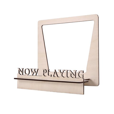 Теперь проигрывается подставка для виниловых пластинок 3D Ретро Держатель для виниловых пластинок Деревянная подставка для пластинок Идея винилового подарка Аксессуары для проигрывателя