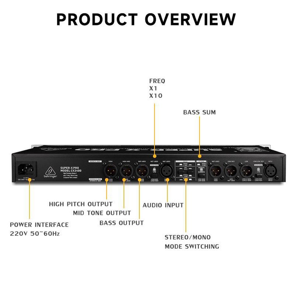 Behringer-Super-X PRO CX3400 Высокоточный электронный кроссовер