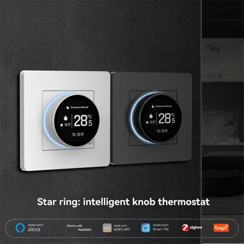 Умный термостат для теплых полов Tuya ZigBee черный