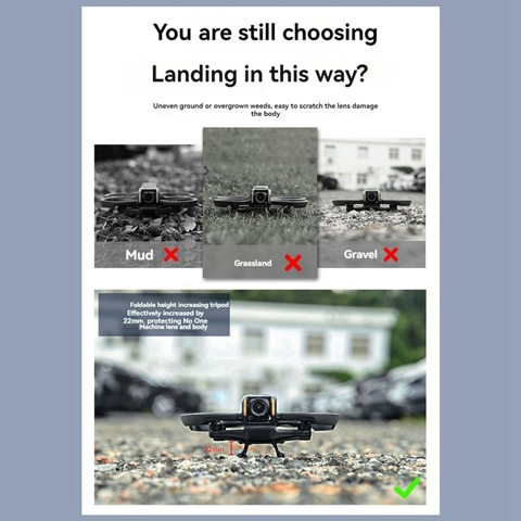 Шасси STARTRC для DJI Avata 2 С увеличенным на 22 мм дорожным просветом Безопасная посадка, предотвращающая падение и повреждения при ударе