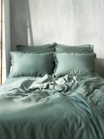 Пододеяльник 1.5-спальный SL Home, 150x220 см, оливковый, тенсель