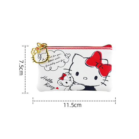 Cartoon coin purse Мультяшный Девочек С ИзображенИем Hello Kitty Миниатюрный Милый На Молнии Креативный Маленький КошелеК Для Ка