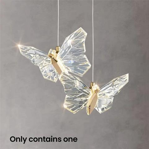 Светодиодная люстра в виде бабочки Скандинавское внутреннее освещение Домашний обеденный стол Гостиная Спальня Декоративная люстра