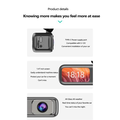 Q6 1296P HD Мини DVR Видеорегистратор Smart Wi-Fi Подключение Автомобильный водитель Android Автомобильный видеорегистратор DashCam 24H Парковочный монитор
