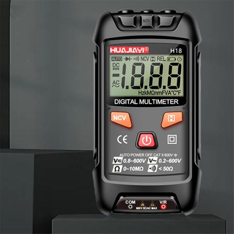 HUAJIAYI H18 Мини цифровой мультиметр Измеритель напряжения переменного/постоянного тока 1999 отсчетов Multimetro Ohm NCV Электрические инструменты черный