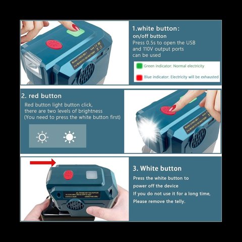 Инвертор мощности 200 Вт для батареи Makita 18 В с выходом переменного тока 220 Портативный модифицированный синусоидальный инверторный генератор
