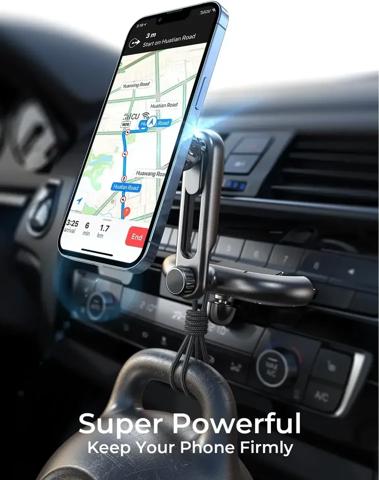 LISEN for MagSafe CD Phone Holder for Car Mount [Angle Adjustable]Magsafe Car Mount CD Slot Hands Free CD Player Phone Mount
