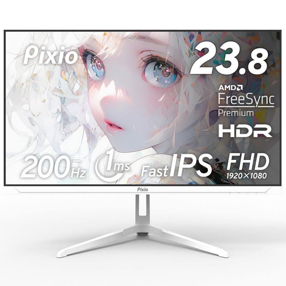 Игровой монитор Pixio PX248 Wave White, белый, 200 Гц, FHD-динамик