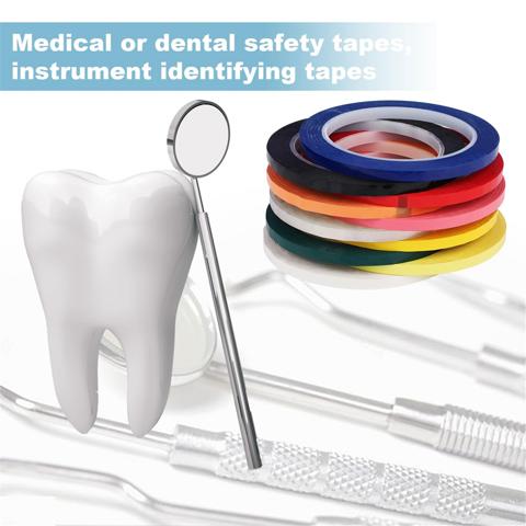10 Рулонов автоклавной ленты-Лента для стерилизации, Ширина 0,24 дюйма, Длина 216,5 дюйма, Лента для идентификации инструментов, 10 цветов