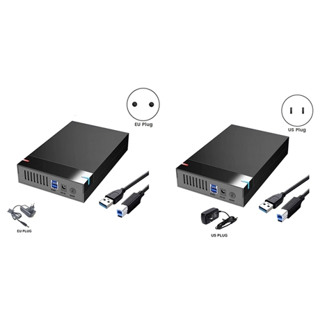3,5-дюймовый корпус жесткого диска SATA-USB 3.0 для внешнего жесткого диска, высокоскоростная коробка для передачи данных HDD Box для ПК и ноутбуков EU PLUG