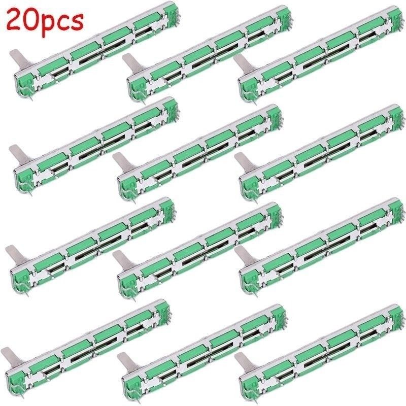 

20шт 75-миллиметровый микшерный фейдер Behringer B10K с двойным прямым ползунковым потенциометром, лот