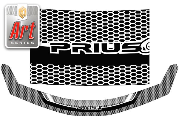

Дефлектор капота Серия "Art" белая Toyota Prius a Год выпуска 2011-2021