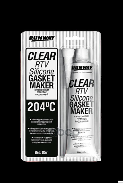 

Силиконовый Герметик Прозрачный 85Г RUNWAY арт. rw8502