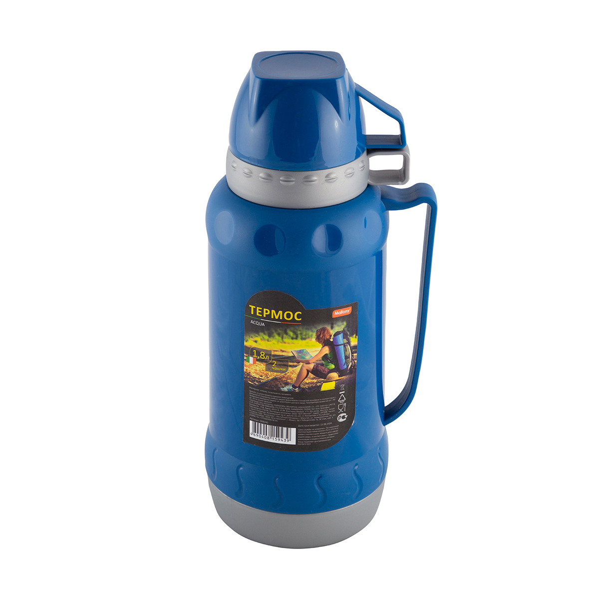 

ТЕРМОС "ACQUA" 1,8 Л КОЛБА СТЕКЛО, КОРПУС ПЛАСТИК. "MALLONY"