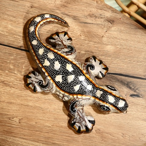 2 шт. Сувенир 'Геккон', 35x20x6 см, дерево албезия