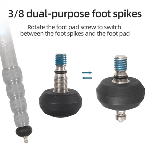Регулируемая подставка для ножек с шипами на 3/8 винтовых ножек Подставка для ножек с шипами на 3/8 фута для фотосъемки со штативом-моноподом