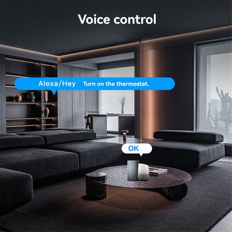 Умный термостат для теплых полов Tuya ZigBee черный