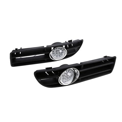 1 Пара светодиодных противотуманных фар Передняя решетка радиатора Решетка переднего бампера Противотуманные фары для VW Bora Jetta MK4 1999-2007