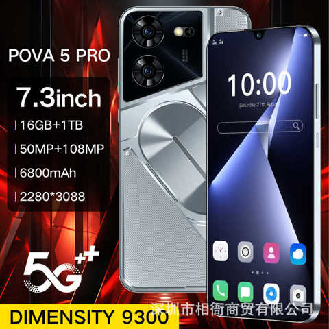 Новый Смартфон Pova 5 Pro Android 16+1T Самый Продаваемый Модель Производителя