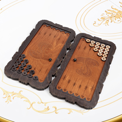 Нарды деревянные большие, настольная игра 'Змея', 45x45 см