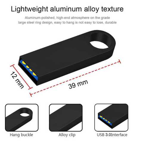100 Шт. Флешек USB 3.0 С Бесплатным Логотипом Металлические 128 64 Бесплатный Логотип Черные 32 Флешка 16 USB-накопитель 8