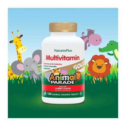 Animal Parade Gold, Children's Chewable Supplement, Cherry, 120 Animal-Shaped Tablets
