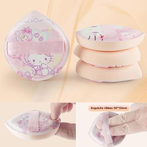 Кавайная Анимация Sanrio Мультяшный Узор Hello Kitty Пуховка для Пудры с Воздушной Подушкой Для Сухого и Влажного Использования