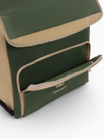 Термосумка 'Арктика' на липучках, с люком, объём 30 л, зелёная