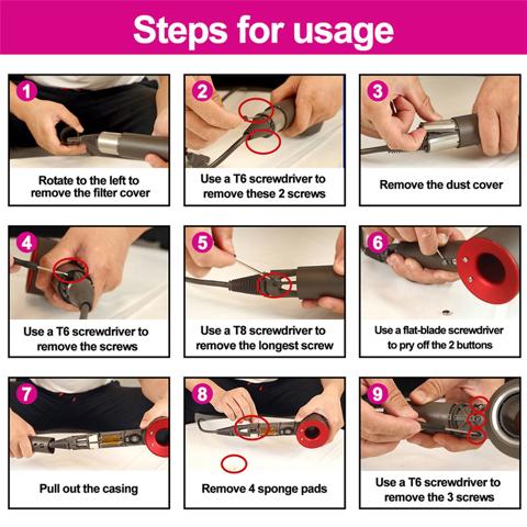 Универсальные аксессуары для фен Dyson, шнур питания HD01/02/03/04/07/08/15 1,8 м с вилкой европейского стандарта