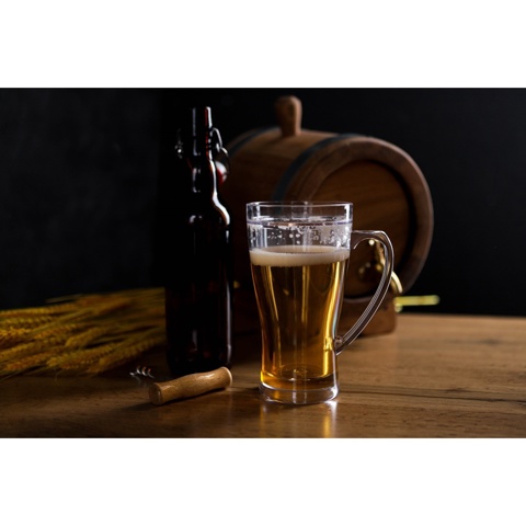 4 шт. Кружка для пива охлаждающая, 420 мл, пластик, прозрачная