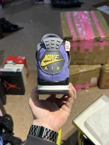XS версия интерпретирует сильнейшее четвертое поколение Air Jordan 4 Rare Air Laser черный серый топ уровень производства Обувь 
