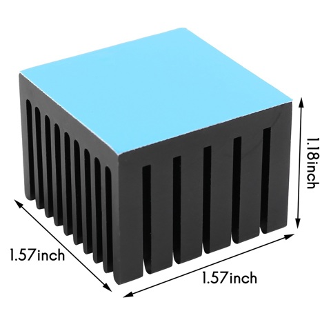 2 шт. Алюминиевый радиатор 40x40x30 мм черного цвета