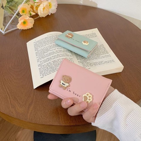 Cartoon coin purse Милый Маленький КорейсКом Стиле С Подвеской Виде Медведя КоротКий И Держатель Карт В ОднОм ИзделИИ Стильный М