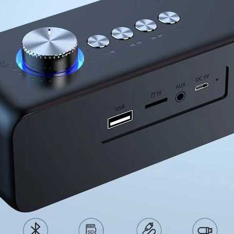 MINISO Стильный НастольНый Компьютер Длинная Полоса Bluetooth-колонки Сабвуфер Двойные Динамики Слот Для TF-карты